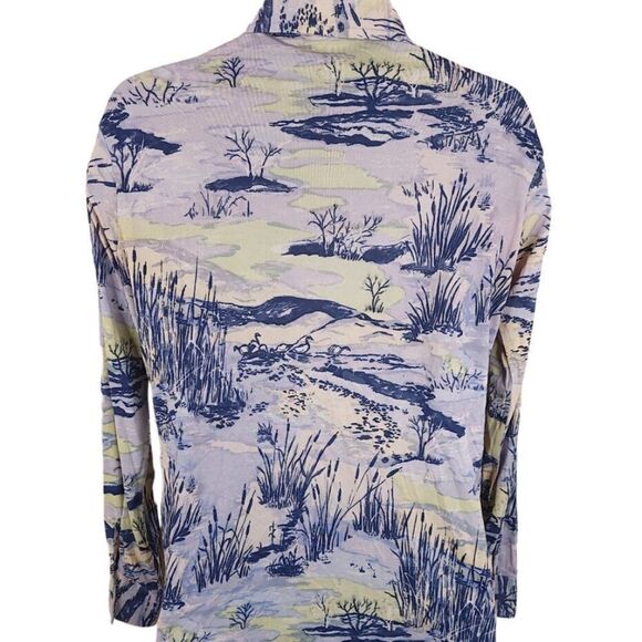 Sears Kings Road Disco Shirt Vintage 70s Duck Pond AOP Made In USA Mens Small - Picture 3 of 6